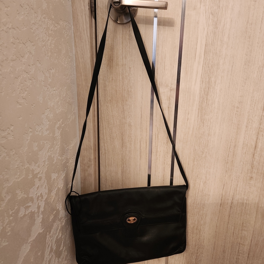Celine Black Leather Shoulder Bag - Picture 2 of 8
